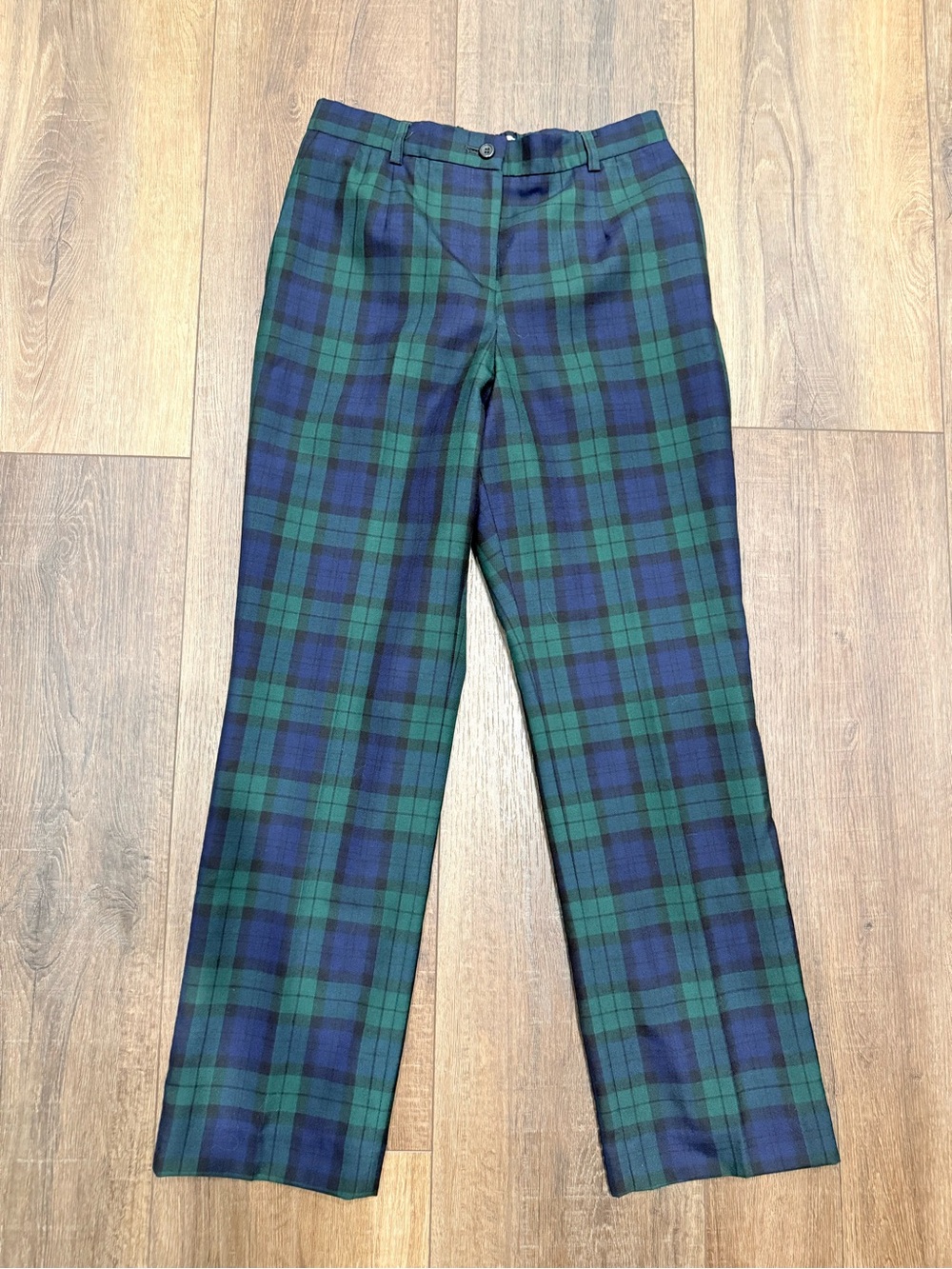 Pendleton Womens Black Watch Plaid pants Trousers size 4 virgin wool